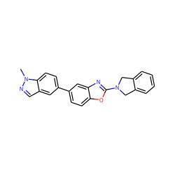 Cn1ncc2cc(-c3ccc4oc(N5Cc6ccccc6C5)nc4c3)ccc21 ZINC000068205237