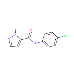 Cn1nccc1C(=O)Nc1ccc(Cl)cc1 ZINC000000192535
