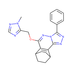 Cn1ncnc1COc1nn2c(-c3ccccc3)nnc2c2c1C1CCC2CC1 ZINC000013610466