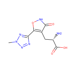 Cn1nnc(-c2o[nH]c(=O)c2C[C@H](N)C(=O)O)n1 ZINC000002047742