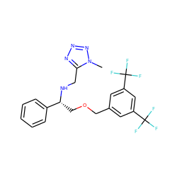 Cn1nnnc1CN[C@H](COCc1cc(C(F)(F)F)cc(C(F)(F)F)c1)c1ccccc1 ZINC000096248113