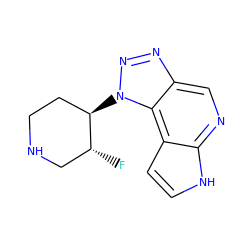 F[C@@H]1CNCC[C@H]1n1nnc2cnc3[nH]ccc3c21 ZINC000096271471