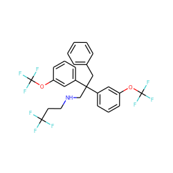 FC(F)(F)CCNCC(Cc1ccccc1)(c1cccc(OC(F)(F)F)c1)c1cccc(OC(F)(F)F)c1 ZINC000043196025