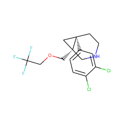 FC(F)(F)COC[C@@]12CNCC[C@]1(c1ccc(Cl)c(Cl)c1)C2 ZINC000096900900