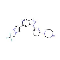 FC(F)(F)Cn1cc(-c2cc3c(cn2)cnn3-c2cccc(N3CCCNCC3)n2)cn1 ZINC000211046936