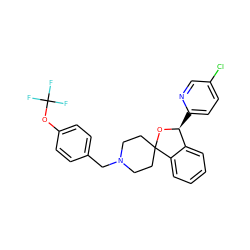 FC(F)(F)Oc1ccc(CN2CCC3(CC2)O[C@@H](c2ccc(Cl)cn2)c2ccccc23)cc1 ZINC000073293726