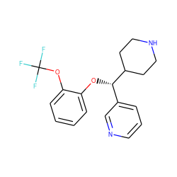 FC(F)(F)Oc1ccccc1O[C@@H](c1cccnc1)C1CCNCC1 ZINC000043076913