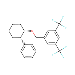 FC(F)(F)c1cc(CO[C@H]2CCCC[C@H]2c2ccccc2)cc(C(F)(F)F)c1 ZINC000028764779