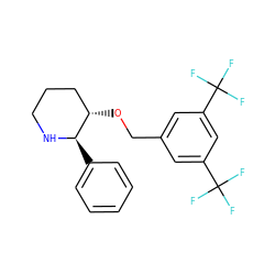 FC(F)(F)c1cc(CO[C@H]2CCCN[C@@H]2c2ccccc2)cc(C(F)(F)F)c1 ZINC000006475816