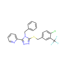 FC(F)(F)c1cc(CSc2nnc(-c3ccccn3)n2Cc2ccccc2)ccc1Cl ZINC000066148700