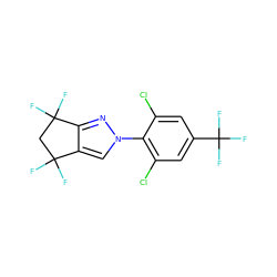 FC(F)(F)c1cc(Cl)c(-n2cc3c(n2)C(F)(F)CC3(F)F)c(Cl)c1 ZINC000028572254