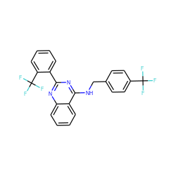 FC(F)(F)c1ccc(CNc2nc(-c3ccccc3C(F)(F)F)nc3ccccc23)cc1 ZINC000198404881