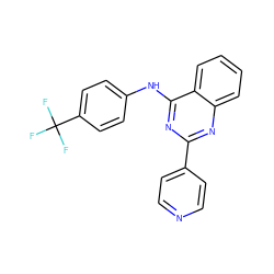 FC(F)(F)c1ccc(Nc2nc(-c3ccncc3)nc3ccccc23)cc1 ZINC001772601708