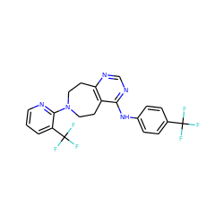 FC(F)(F)c1ccc(Nc2ncnc3c2CCN(c2ncccc2C(F)(F)F)CC3)cc1 ZINC000064572968