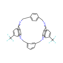 FC(F)(F)c1ccc2c(c1)N1C=CC2=NCc2ccc(cc2)CN=C2C=CN(Cc3cccc(c3)C1)c1cc(C(F)(F)F)ccc12 ZINC000377846422