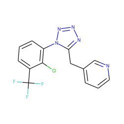 FC(F)(F)c1cccc(-n2nnnc2Cc2cccnc2)c1Cl ZINC000035931486