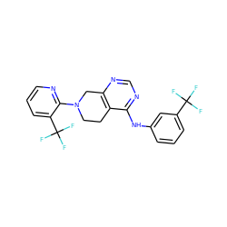 FC(F)(F)c1cccc(Nc2ncnc3c2CCN(c2ncccc2C(F)(F)F)C3)c1 ZINC000064549799