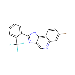 FC(F)(F)c1ccccc1-c1nc2cnc3cc(Br)ccc3c2[nH]1 ZINC000073221575