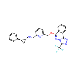 FC(F)(F)c1nnc2c3ccccc3c(OCc3cccc(CN[C@@H]4C[C@H]4c4ccccc4)n3)nn12 ZINC000026499688