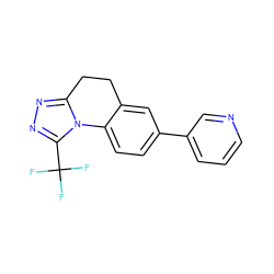 FC(F)(F)c1nnc2n1-c1ccc(-c3cccnc3)cc1CC2 ZINC000143847229