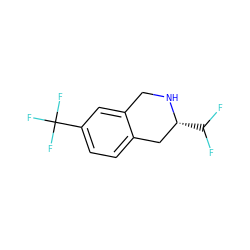 FC(F)[C@@H]1Cc2ccc(C(F)(F)F)cc2CN1 ZINC000013686866