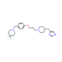 FC1(F)CCN(Cc2ccc(OCCCN3CCC(Cc4c[nH]cn4)CC3)cc2)CC1 ZINC000028570210