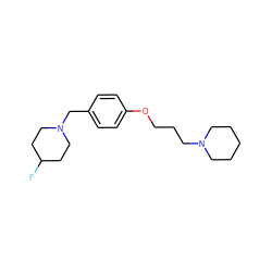 FC1CCN(Cc2ccc(OCCCN3CCCCC3)cc2)CC1 ZINC000040891796