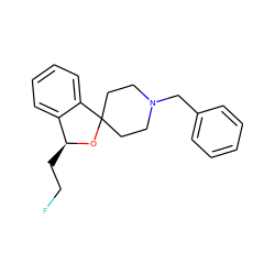 FCC[C@@H]1OC2(CCN(Cc3ccccc3)CC2)c2ccccc21 ZINC000066259349