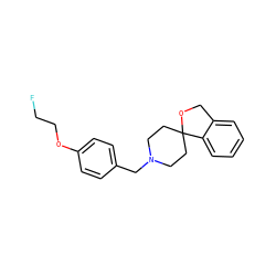 FCCOc1ccc(CN2CCC3(CC2)OCc2ccccc23)cc1 ZINC000095601519