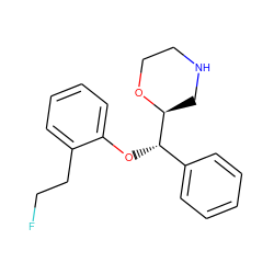 FCCc1ccccc1O[C@@H](c1ccccc1)[C@@H]1CNCCO1 ZINC000040881303