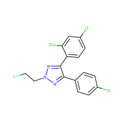 FCCn1nc(-c2ccc(Cl)cc2)c(-c2ccc(Cl)cc2Cl)n1 ZINC000103208713