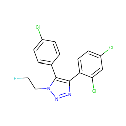 FCCn1nnc(-c2ccc(Cl)cc2Cl)c1-c1ccc(Cl)cc1 ZINC000103210390