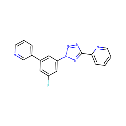 Fc1cc(-c2cccnc2)cc(-n2nnc(-c3ccccn3)n2)c1 ZINC000028394415