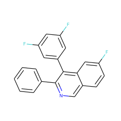 Fc1cc(F)cc(-c2c(-c3ccccc3)ncc3ccc(F)cc23)c1 ZINC000036388758