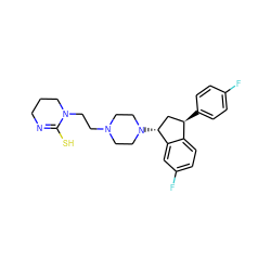 Fc1ccc([C@@H]2C[C@@H](N3CCN(CCN4CCCN=C4S)CC3)c3cc(F)ccc32)cc1 ZINC000026379132