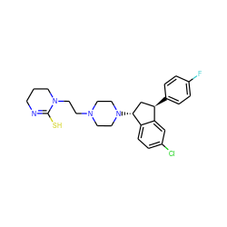 Fc1ccc([C@@H]2C[C@@H](N3CCN(CCN4CCCN=C4S)CC3)c3ccc(Cl)cc32)cc1 ZINC000022441353