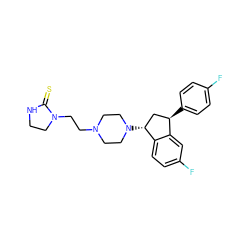 Fc1ccc([C@@H]2C[C@@H](N3CCN(CCN4CCNC4=S)CC3)c3ccc(F)cc32)cc1 ZINC000022940824