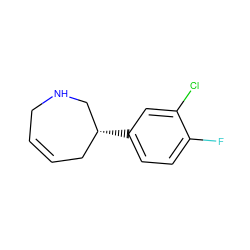 Fc1ccc([C@@H]2CC=CCNC2)cc1Cl ZINC000095584520