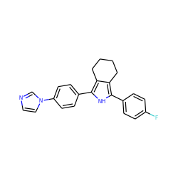 Fc1ccc(-c2[nH]c(-c3ccc(-n4ccnc4)cc3)c3c2CCCC3)cc1 ZINC000013835372