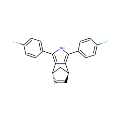 Fc1ccc(-c2[nH]c(-c3ccc(F)cc3)c3c2[C@H]2C=C[C@H]3C2)cc1 ZINC000100869679