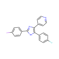 Fc1ccc(-c2[nH]c(-c3ccc(I)cc3)nc2-c2ccncc2)cc1 ZINC000026569630