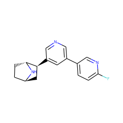 Fc1ccc(-c2cncc([C@H]3C[C@H]4CC[C@H]3N4)c2)cn1 ZINC000100068668