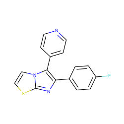 Fc1ccc(-c2nc3sccn3c2-c2ccncc2)cc1 ZINC000063539254