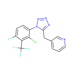 Fc1ccc(-n2nnnc2Cc2cccnc2)c(Cl)c1C(F)(F)F ZINC000038238984