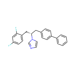 Fc1ccc(C[C@H](Cc2ccc(-c3ccccc3)cc2)n2ccnc2)c(F)c1 ZINC000040423064