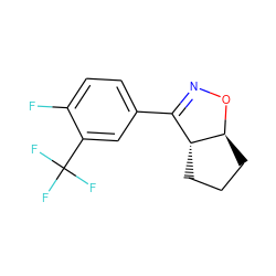 Fc1ccc(C2=NO[C@H]3CCC[C@H]23)cc1C(F)(F)F ZINC000095573198