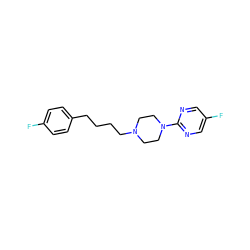 Fc1ccc(CCCCN2CCN(c3ncc(F)cn3)CC2)cc1 ZINC000029563677