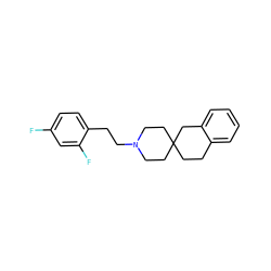 Fc1ccc(CCN2CCC3(CCc4ccccc4C3)CC2)c(F)c1 ZINC000013472069