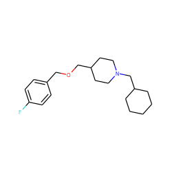 Fc1ccc(COCC2CCN(CC3CCCCC3)CC2)cc1 ZINC000000014960