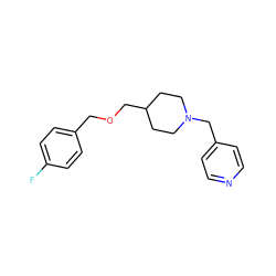 Fc1ccc(COCC2CCN(Cc3ccncc3)CC2)cc1 ZINC000013730132